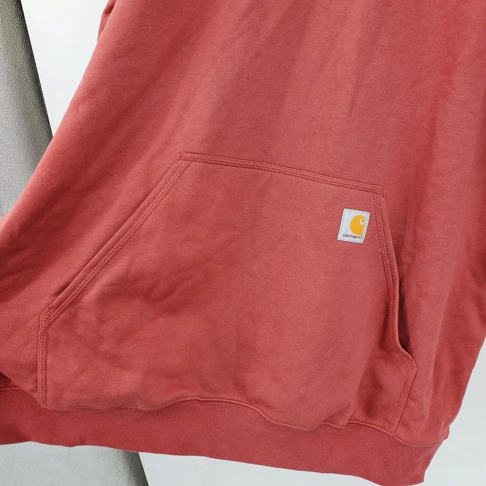 Carhartt Mens‎ Loose Fit Midweight Logo Sleeve Hoodie Terracotta Red XL Workwear